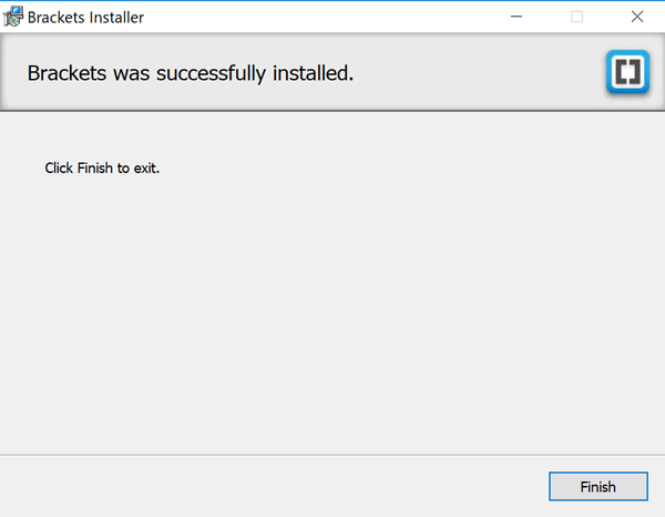 bracketsインストール画面4