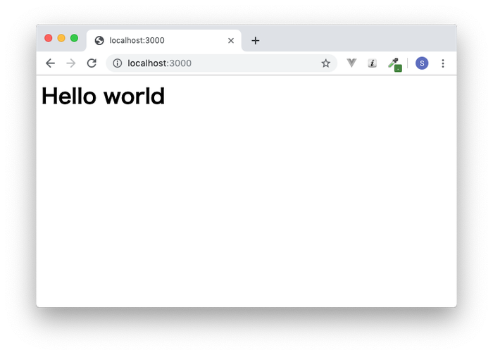 Express.jsでHello World