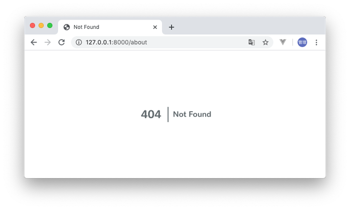 404 Not Foundページ