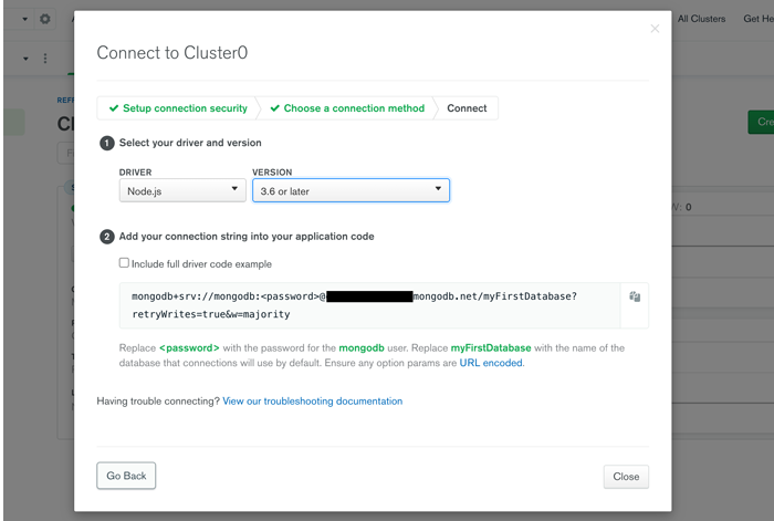 mongodbへの接続情報
