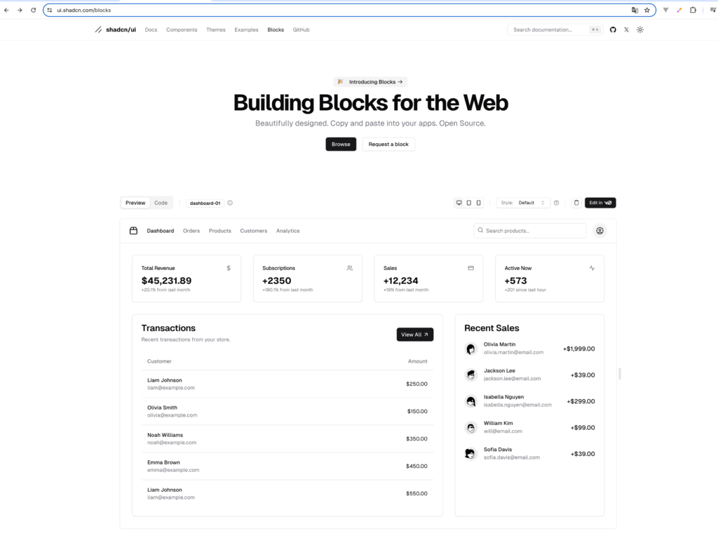 Blocksのページ