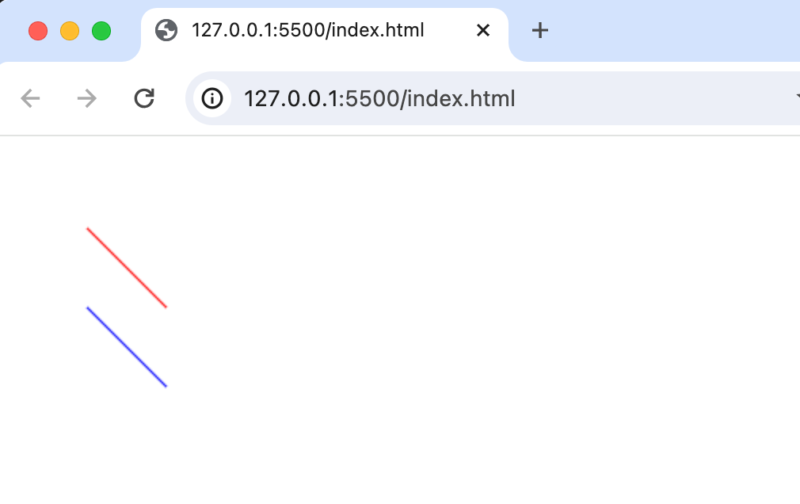 beginPathメソッドを利用して異なる色を設定