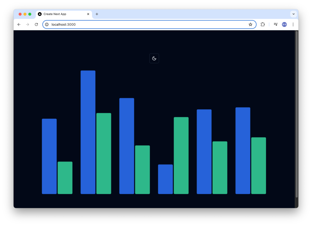 DarkモードでのBar Chartの表示